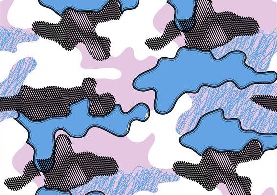 抽象艺术风格面料印花：现代服装印花设计