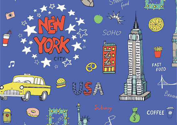 纽约城市风情面料印花,点亮你的服装印花时尚