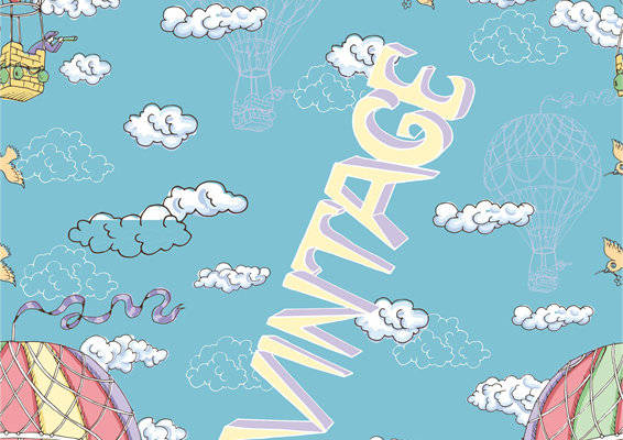 梦幻热气球主题服装印花面料设计