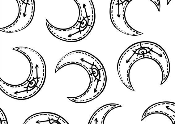 梦幻月牙图案服装印花：神秘与优雅的完美结合