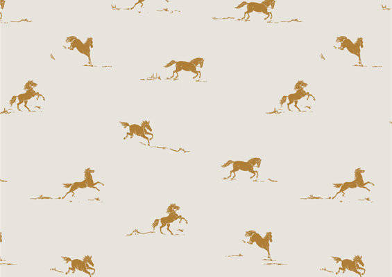 优雅马匹图案面料印花，打造经典时尚服装印花设计