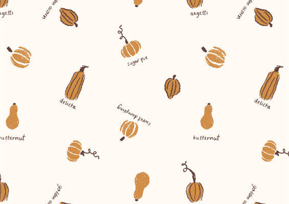 秋季南瓜主题服装印花面料设计