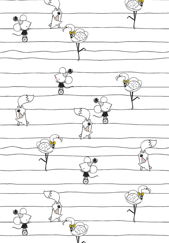 可爱卡通风格面料印花,儿童服装印花设计