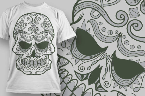 独特骷髅头裁片印花服装，展现个性时尚