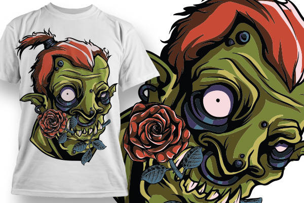 独特恐怖风格裁片印花服装,展现个性魅力