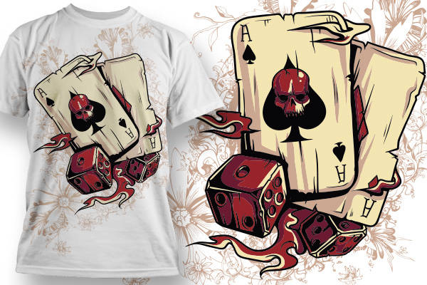 独特设计裁片印花服装:扑克牌与骰子的奇幻融合