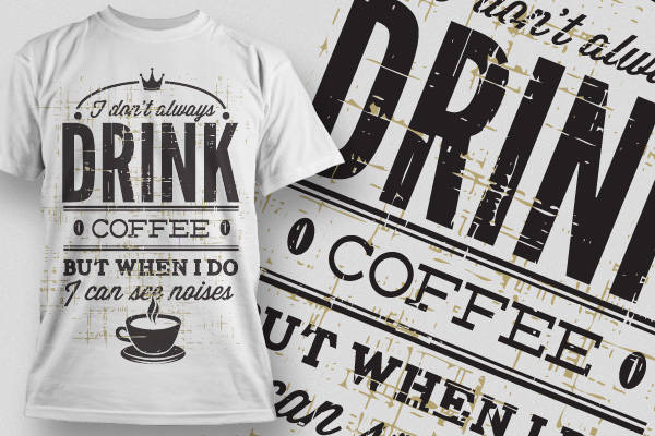 创意裁片印花服装：独特咖啡文化T恤设计
