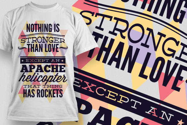 创意裁片印花服装:爱情与阿帕奇直升机的趣味对比