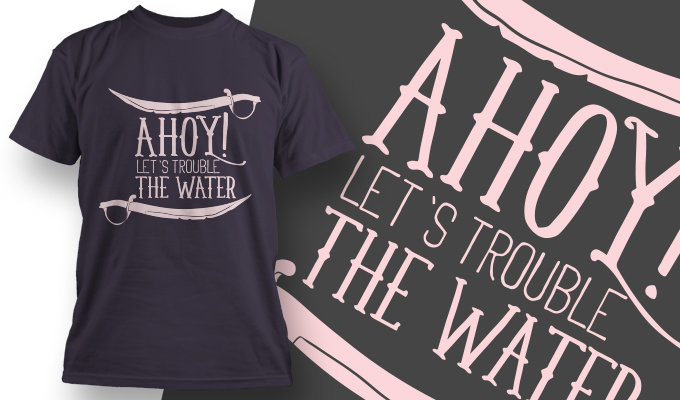时尚海洋风格裁片印花服装：Ahoy! Let's Trouble The Water