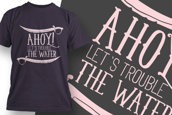 时尚海洋风格裁片印花服装:Ahoy! Let's Trouble The Water