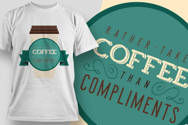 时尚咖啡主题裁片印花服装:享受咖啡的每一天