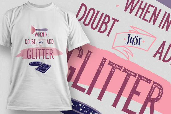 时尚创意裁片印花服装：当怀疑时，就加闪光粉