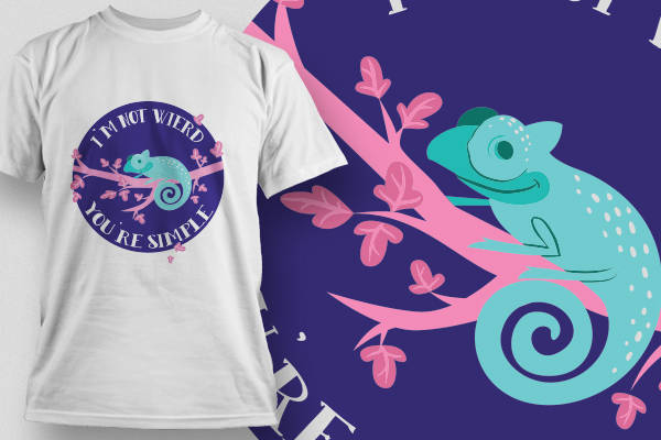 独特个性裁片印花服装:我是奇异的,你只是简单