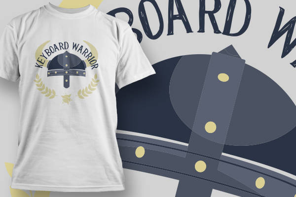 探索独特键盘战士裁片印花服装印花设计