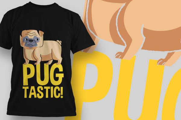 可爱哈巴狗裁片印花T恤,展现个性服装印花风格