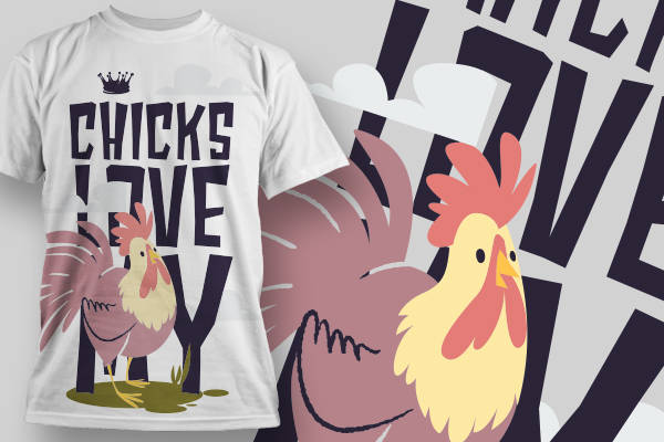 趣味卡通鸡裁片印花服装,展现个性的时尚选择