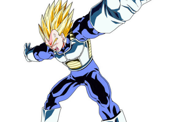 动漫风格裁片印花服装：超级赛亚人战斗服设计