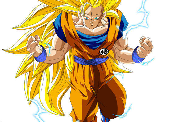 动漫风格裁片印花服装印花设计：超级赛亚人孙悟空