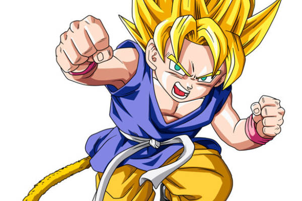 经典动漫裁片印花服装:孙悟空超级赛亚人3风格