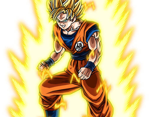 经典动漫角色裁片印花服装：孙悟空超级赛亚人形态