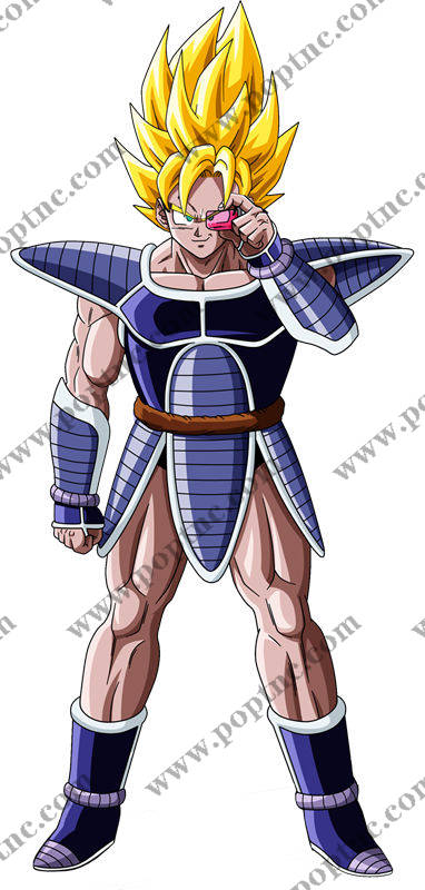 经典动漫角色裁片印花服装:超级赛亚人悟空