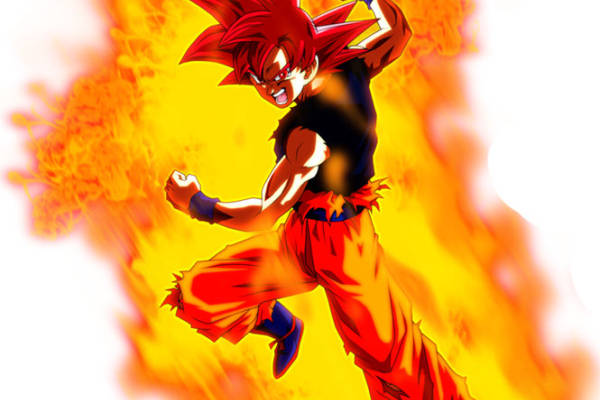 动感十足的超级赛亚人裁片印花服装印花设计