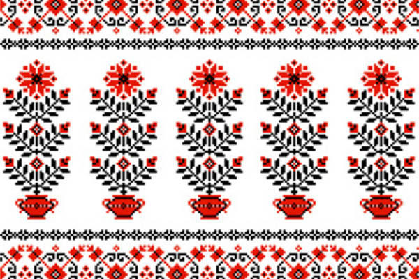 经典红黑雪花图案面料印花,打造冬日温暖服装印花设计