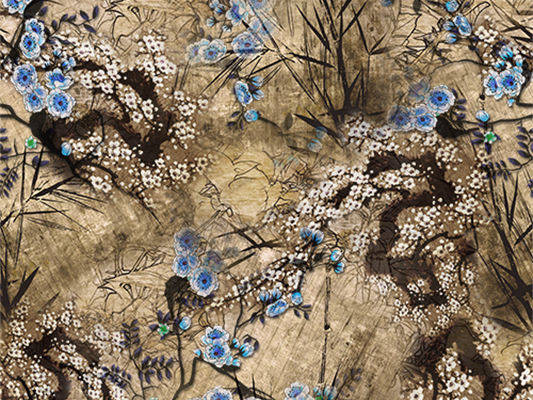 复古风格花卉面料印花,为服装增添自然之美