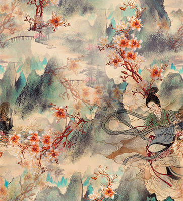 古典韵味的面料印花:中国风服装印花设计