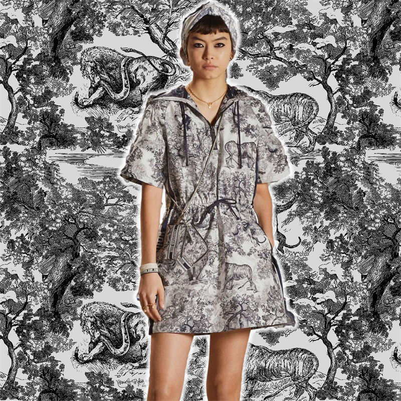 探索自然之美：独特动物图案面料印花服装印花设计