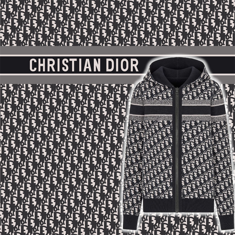 探索Christian Dior经典黑白服装印花面料的魅力