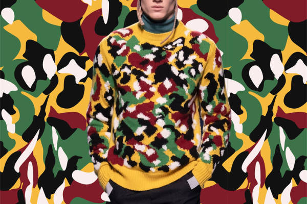 时尚街头风迷彩服装印花，展现个性与活力