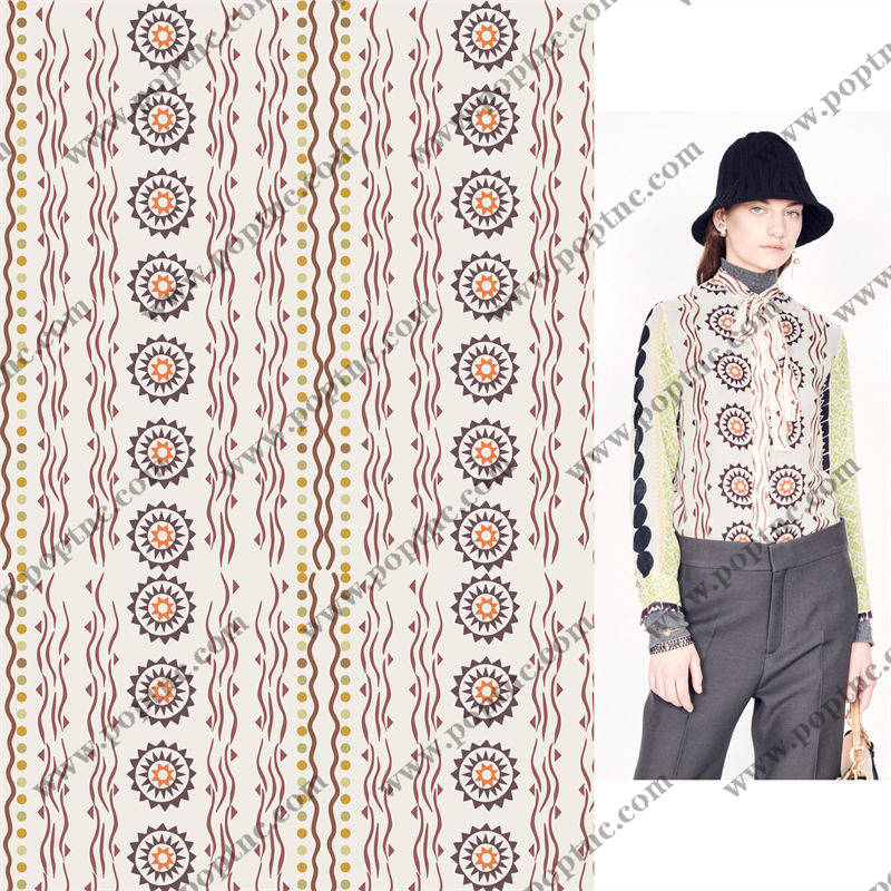 复古花卉图案服装印花面料:时尚与经典的完美结合