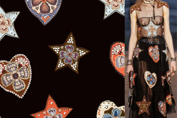 璀璨星空下的时尚服装印花面料设计