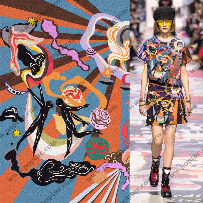 探索抽象艺术风格服装印花:时尚与艺术的完美融合