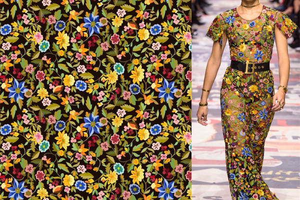 探索时尚前沿：多彩花卉面料印花服装的潮流魅力