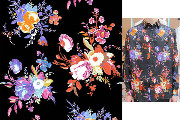 时尚花卉图案服装印花面料，展现个性魅力