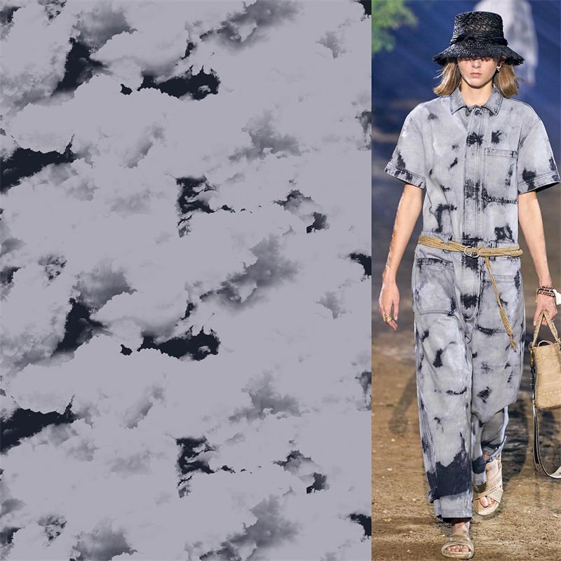 探索自然之美：云朵图案服装印花面料设计