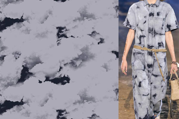 探索自然之美：云朵图案服装印花面料设计