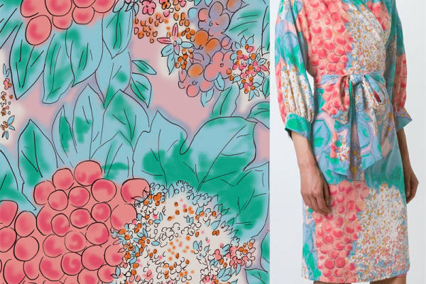 春日花园：清新花卉面料印花服装的时尚演绎