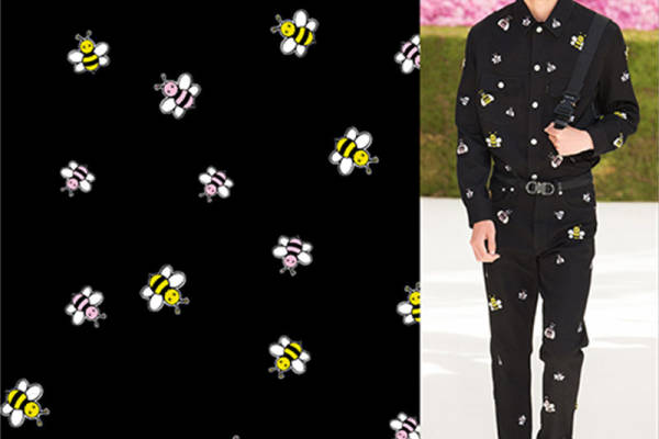 时尚蜜蜂图案服装印花：打造独特个性风格
