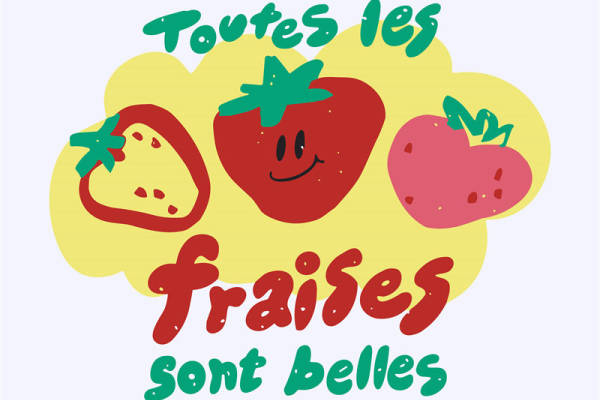 夏日清新草莓裁片印花服装，甜美可爱风格