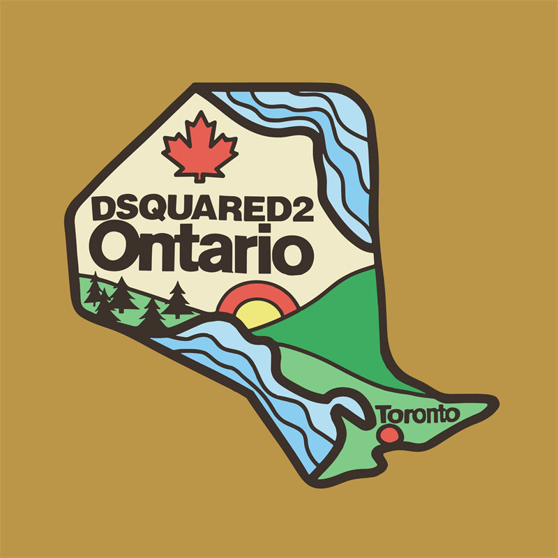 探索安大略省的自然之美：DSQUARED2裁片印花服装印花设计