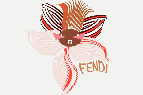 时尚品牌FENDI裁片印花服装印花设计