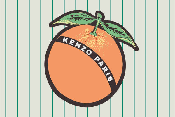 清新活力橙：KENZO PARIS裁片印花服装印花设计