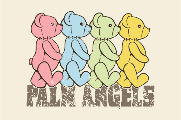 多彩小狗裁片印花服装:温馨可爱风格,适合全家穿着