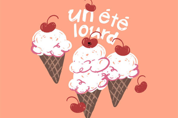 夏日清新风格冰淇淋裁片印花服装印花设计