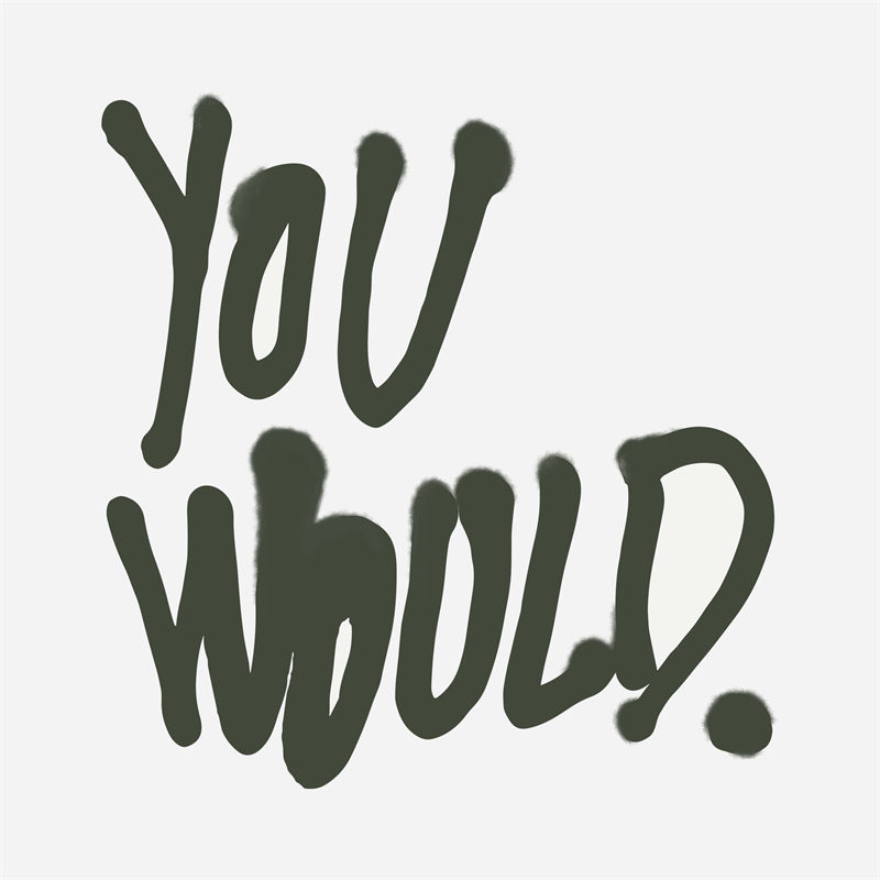 时尚个性裁片印花服装：'YOU WOULD?' 潮流选择