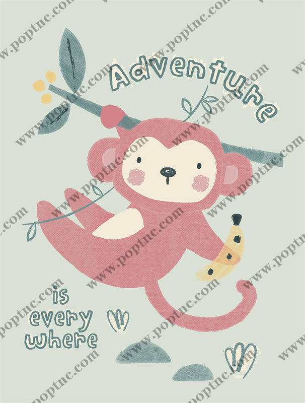 探索无限可能:可爱猴子裁片印花儿童服装