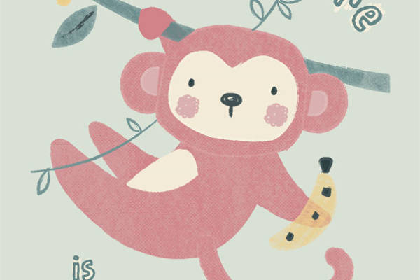 探索无限可能:可爱猴子裁片印花儿童服装